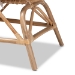 bali & pari Jayden Modern Bohemian White Fabric Upholstered and Natural Brown Finished Rattan Loveseat - Jayden-Rattan-LS