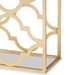 Baxton Studio Calanthe Modern and Contemporary Gold Finished Metal Console Table with Marble Tabletop - H01-93949-Metal/Marble-Console
