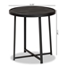Baxton Studio Sadiya Modern Industrial Black Finished Metal Outdoor Side Table - H01-99169-Metal Small Side Table