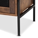 Baxton Studio Valeska Modern Industrial Walnut Brown Finished Wood and Black Metal 2-Drawer Sideboard - NL2020311-Cabinet
