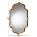Baxton Studio Arabeth Modern and Contemporary Gold Finished Metal Accent Wall Mirror - RXW-10063