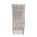 bali & pari Trianna Rustic Transitional Whitewashed Rattan and Natural Brown Finished Wood Dining Chair - Florence Highback-White Washed-DC