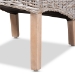 bali & pari Trianna Rustic Transitional Whitewashed Rattan and Natural Brown Finished Wood Dining Chair - Florence Highback-White Washed-DC
