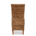 bali & pari Trianna Rustic Transitional Natural Seagrass and Brown Finished Wood Dining Chair - Florence Highback-Natural-DC