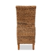 bali & pari Trianna Rustic Transitional Natural Seagrass and Brown Finished Wood Dining Chair - Florence Highback-Natural-DC