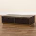 Baxton Studio Cormac Mid-Century Modern Transitional Dark Brown Finished Wood and Gold Metal 2-Drawer Coffee Table - LV28CFT28140-Modi Wenge-CT