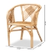 bali & pari Kagama Modern Bohemian Natural Brown Rattan Dining Chair - Kagama-Rattan-DC
