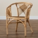 bali & pari Kagama Modern Bohemian Natural Brown Rattan Dining Chair - Kagama-Rattan-DC