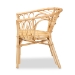 bali & pari Kaka Modern Bohemian Natural Brown Rattan Dining Chair - Kaka-Rattan-DC