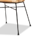bali & pari Pro Modern Bohemian Natural Brown Rattan and Black Metal 2-Piece Dining Chair Set - Pro-Rattan/Black-DC