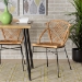 bali & pari Pro Modern Bohemian Natural Brown Rattan and Black Metal 2-Piece Dining Chair Set - Pro-Rattan/Black-DC