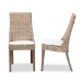 bali & pari Toby Modern Bohemian Grey Rattan 2-Piece Dining Chair Set - Toby-Grey Natural-DC