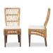 bali & pari Sullivan Modern Bohemian Natural Brown Rattan 2-Piece Dining Chair Set - Sullivan-Rattan-DC