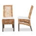 bali & pari Argos Modern Bohemian  Natural Brown Rattan 2-Piece Dining Chair Set - Argos-Rattan-DC