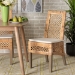 bali & pari Argos Modern Bohemian  Natural Brown Rattan 2-Piece Dining Chair Set - Argos-Rattan-DC