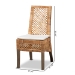 bali & pari Argos Modern Bohemian  Natural Brown Rattan 2-Piece Dining Chair Set - Argos-Rattan-DC