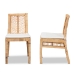 bali & pari Suci Modern Bohemian Natural Brown Rattan 2-Piece Dining Chair Set - Suci-Rattan-DC