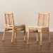 bali & pari Suci Modern Bohemian Natural Brown Rattan 2-Piece Dining Chair Set - Suci-Rattan-DC