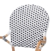 bali & pari Naila Classic French Black and White Weaving and Natural Brown Rattan 2-Piece Indoor and Outdoor Bistro Chair Set - DC613-Rattan-DC Arm