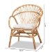 bali & pari Benicia Modern Bohemian Natural Brown Rattan Dining Chair - DC818-Rattan-DC