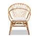 bali & pari Benicia Modern Bohemian Natural Brown Rattan Dining Chair - DC818-Rattan-DC