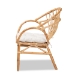 bali & pari Benicia Modern Bohemian Natural Brown Rattan Dining Chair - DC818-Rattan-DC