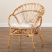 bali & pari Benicia Modern Bohemian Natural Brown Rattan Dining Chair - DC818-Rattan-DC