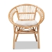 bali & pari Adrina Modern Bohemian Natural Brown Rattan Dining Chair - DC810-Rattan-DC