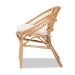 bali & pari Adrina Modern Bohemian Natural Brown Rattan Dining Chair - DC810-Rattan-DC
