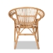 bali & pari Adrina Modern Bohemian Natural Brown Rattan Dining Chair - DC810-Rattan-DC