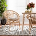 bali & pari Adrina Modern Bohemian Natural Brown Rattan Dining Chair - DC810-Rattan-DC