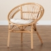 bali & pari Adrina Modern Bohemian Natural Brown Rattan Dining Chair - DC810-Rattan-DC
