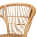 bali & pari Alleta Modern Bohemian Natural Brown Rattan 2-Piece Dining Chair Set - 12719-Rattan-DC
