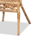 bali & pari Alleta Modern Bohemian Natural Brown Rattan 2-Piece Dining Chair Set - 12719-Rattan-DC