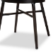 Baxton Studio Thalia Mid-Century Modern Dark Brown Finished Metal and Synthetic Rattan 2-Piece Outdoor Dining Chair Set - WA-33001-Natural/Dark Brown-DC