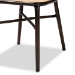 Baxton Studio Katina Mid-Century Modern Dark Brown Finished Metal and Synthetic Rattan 2-Piece Outdoor Dining Chair Set - WA-33004-Natural/Dark Brown-DC