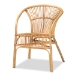 Baxton Studio Murai Modern Bohemian Natural Brown Rattan Dining Chair
