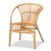 Baxton Studio Murai Modern Bohemian Natural Brown Rattan Dining Chair