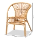 bali & pari Murai Modern Bohemian Natural Brown Rattan Dining Chair - Murai-Rattan-DC