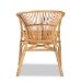 bali & pari Murai Modern Bohemian Natural Brown Rattan Dining Chair - Murai-Rattan-DC