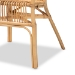 bali & pari Murai Modern Bohemian Natural Brown Rattan Dining Chair - Murai-Rattan-DC