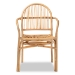 bali & pari Tugera Modern Bohemian Natural Brown Rattan Dining Chair - Tugera-Rattan-DC