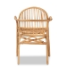 bali & pari Tugera Modern Bohemian Natural Brown Rattan Dining Chair - Tugera-Rattan-DC