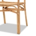 bali & pari Tugera Modern Bohemian Natural Brown Rattan Dining Chair - Tugera-Rattan-DC