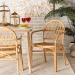 bali & pari Tugera Modern Bohemian Natural Brown Rattan Dining Chair - Tugera-Rattan-DC