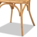 Baxton Studio Wina Modern Bohemian Natural Brown Rattan 2-Piece Dining Chair Set - Wina-Rattan-DC