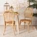 bali & pari Wina Modern Bohemian Natural Brown Rattan 2-Piece Dining Chair Set - Wina-Rattan-DC