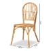 bali & pari Wina Modern Bohemian Natural Brown Rattan 2-Piece Dining Chair Set - Wina-Rattan-DC
