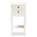Baxton Studio Eliya Classic and Traditional White Finished Wood 2-Drawer Nightstand - JY18B016-White-2DW-NS