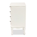 Baxton Studio Callen Classic and Traditional White Finished Wood 4-Drawer Nightstand - JY18B025-White-4DW-NS